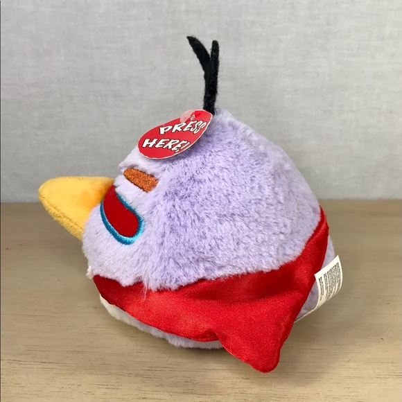 Angry Birds Space Plush Lazer Purple Bird Toy Stuffed Animal No Sound Rovio - Picture 3 of 8